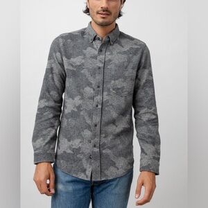 Rails Men's Berkeley Charcoal Blue Camo Button Down Super Soft Shirt